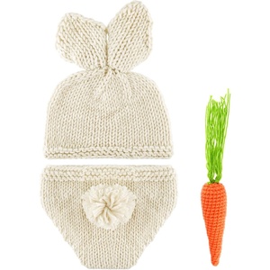 image:imageFEPITO Easter Bunny Rabbit Costume Newborn Photography Props Crochet Knit Outfits
