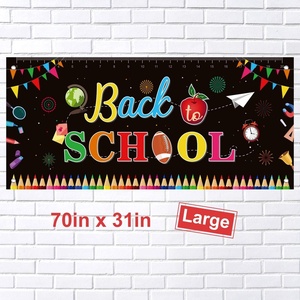 image:imageFEPITO Welcome Back To School Banner First Day of School Banner Large Fabric Banner Teacher Banner for Back to School Party Decorations Office Classroom Decor 7087 x 315 Inch