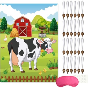 image:imageFepito Baby Shower Party Games  Pin The Dummy On The Baby Game with 24pc Pacifier StickersCow