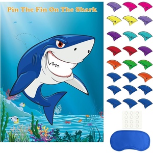 image:imageFepito Baby Shower Party Games  Pin The Dummy On The Baby Game with 24pc Pacifier StickersShark