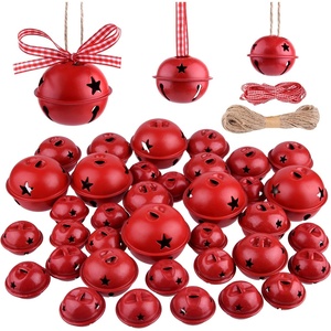 image:imageKUUQA 36 Pcs Christmas Jingle Bells Craft Bells with Star for Christmas Party Tree Wreath Ornaments Holiday DIY Decorations
