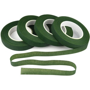 image:imageKUUQA 4 Rolls 12 Wide Floral Tapes for Bouquet Stem Wrapping and Floral CraftsWedding BouquetDark GreenLight GreenGrass GreenDark Browndark green