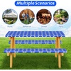 image:imageFEPITO 3 Pcs Picnic Table Cover with Bench Covers 3Piece Set 30 x 72 Inch Picnic Vinyl Picnic Table and Bench Fitted Tablecloth Cover BlueWhite Moroccan for Outdoor BBQ Holiday Party Camping