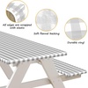 image:imageFEPITO 3 Pcs Picnic Table Cover with Bench Covers 3Piece Set 30 x 72 Inch Picnic Vinyl Picnic Table and Bench Fitted Tablecloth Cover GrayWhite Plaid for Outdoor BBQ Holiday Party Camping