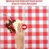 image:imageFEPITO 3 Pcs Table Cover with Bench Covers 30 x 72 Inch Picnic Vinyl Picnic Table and Bench Fitted Tablecloth RedWhite Plaid for Outdoor BBQ Holiday Party Camping