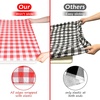 image:imageFEPITO 3 Pcs Table Cover with Bench Covers 30 x 72 Inch Picnic Vinyl Picnic Table and Bench Fitted Tablecloth RedWhite Plaid for Outdoor BBQ Holiday Party Camping