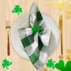 image:imageFEPITO 12Pcs StPatricks Day Napkin Shamrock Napkin Table Decorations Green Napkin Holders for St Patricks Day Wedding Birthday Anniversary