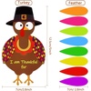 image:imageFEPITO 105 PCS DIY Turkey Craft Kit with Colorful Feathers Dot Glues and Thanksgiving Stickers for School Activities and Party Decorations
