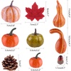 image:imageFEPITO 56 Pcs Fall Thanksgiving Decorations Mini Artificial Pumpkins Pine Cones Fall Leaves Acorns for Fall Party Decorations Autumn Decorating Kit Halloween Thanksgiving Party Supplies