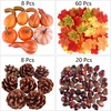 image:imageFFEPITO 96 Pcs Fall Thanksgiving Decorations Mini Artificial Pumpkins Pine Cones Fall Leaves Acorns for Fall Party Decorations Autumn Decorating Kit Halloween Thanksgiving Party Supplies