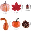 image:imageFFEPITO 96 Pcs Fall Thanksgiving Decorations Mini Artificial Pumpkins Pine Cones Fall Leaves Acorns for Fall Party Decorations Autumn Decorating Kit Halloween Thanksgiving Party Supplies