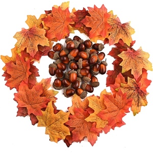 image:imageFEPITO 350 PCS Autumn Table Decorations Scatters Set Artificial Maple Leaves and Artificial Acorns for Fall Party Thanksgiving Halloween Decorations
