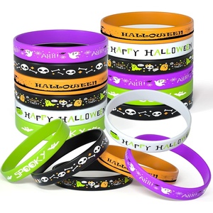 image:imageFEPITO Halloween Silicone Wristbands Halloween Party Goodie Bag Filler Trick or Treat Gifts 6 Styles36Pcs