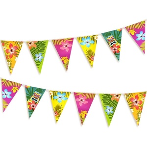 image:imageFEPITO 6 Pack Hawaiian Bunting Banner Luau Party Tropical Party Bunting Totally 18 Meters