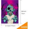 image:imageFEPITO Pin The Eye Zombie Halloween Game with 24 Pcs Zombie Eye Stickers