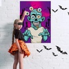 image:imageFEPITO Pin The Eye Zombie Halloween Game with 24 Pcs Zombie Eye Stickers