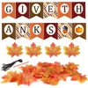 image:imageFEPITO Thanksgiving Banner with Paper Turkey Pumpkin Maple Leaves Decor